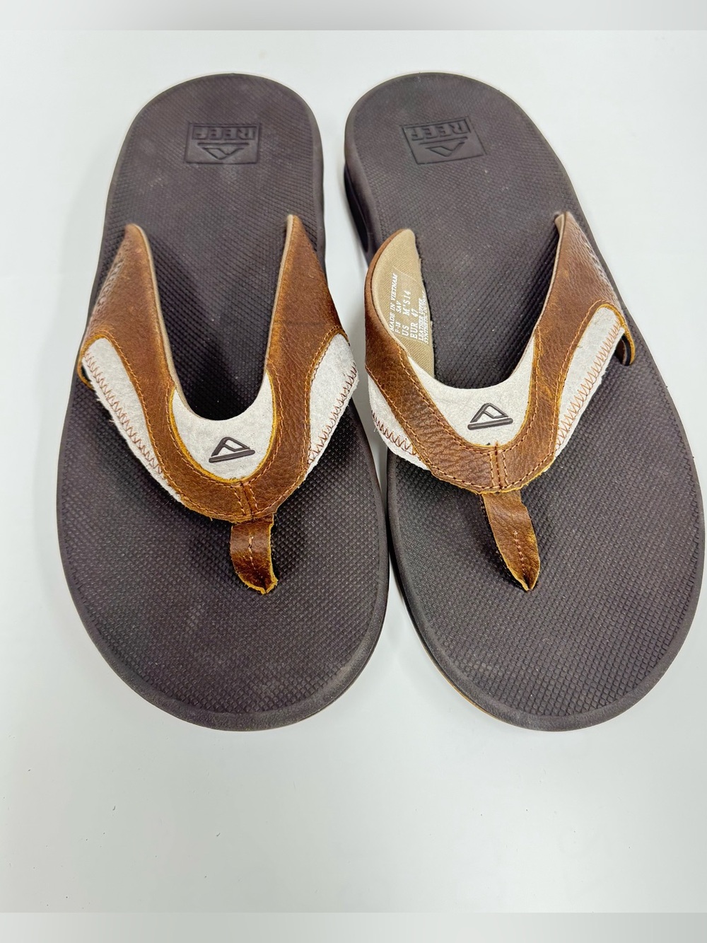 REEF Fanning Men's Flip Flops in Brown Size 14 - Like New